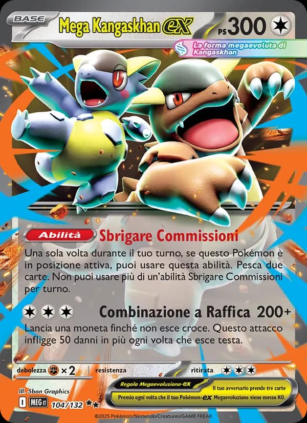 Mega Kangaskhan-ex card in Italian