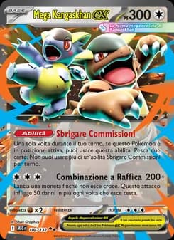 Mega Kangaskhan-ex card in Italian