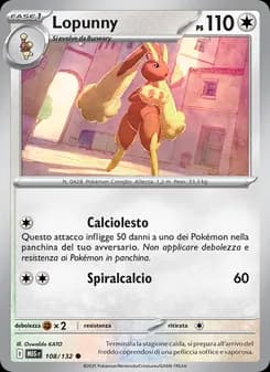 Lopunny card in Italian