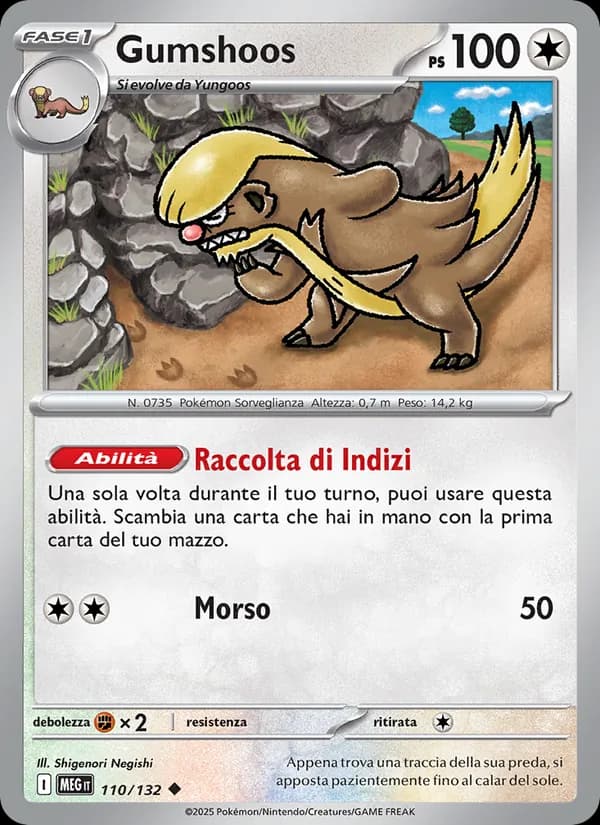 Gumshoos card in Italian