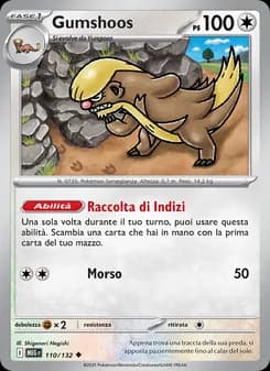 Gumshoos card in Italian
