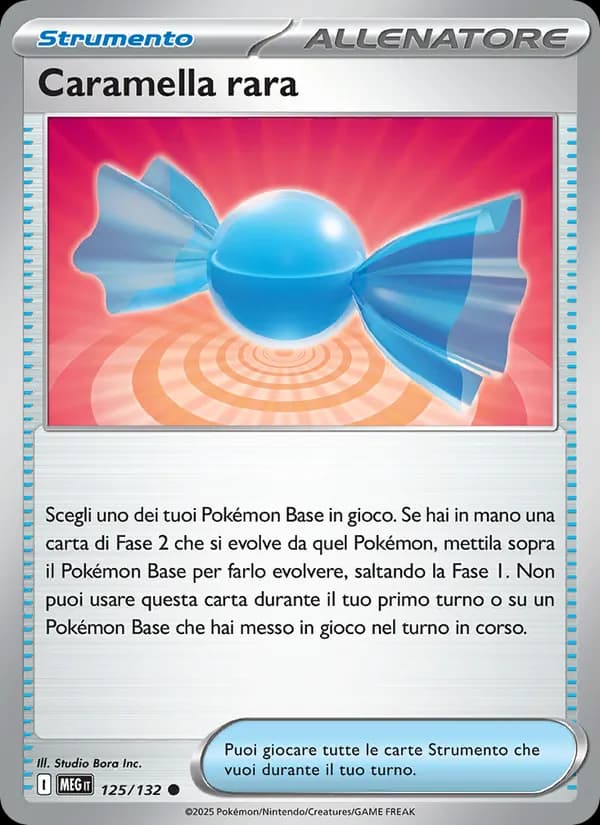 Caramella rara card in Italian