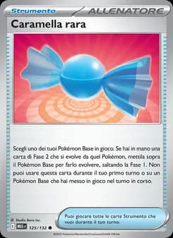 Caramella rara card in Italian