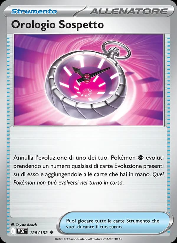 Orologio Sospetto card in Italian