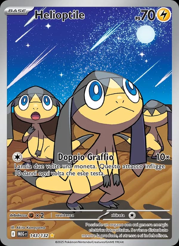 Helioptile card in Italian