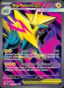 Mega Manectric-ex card in Italian