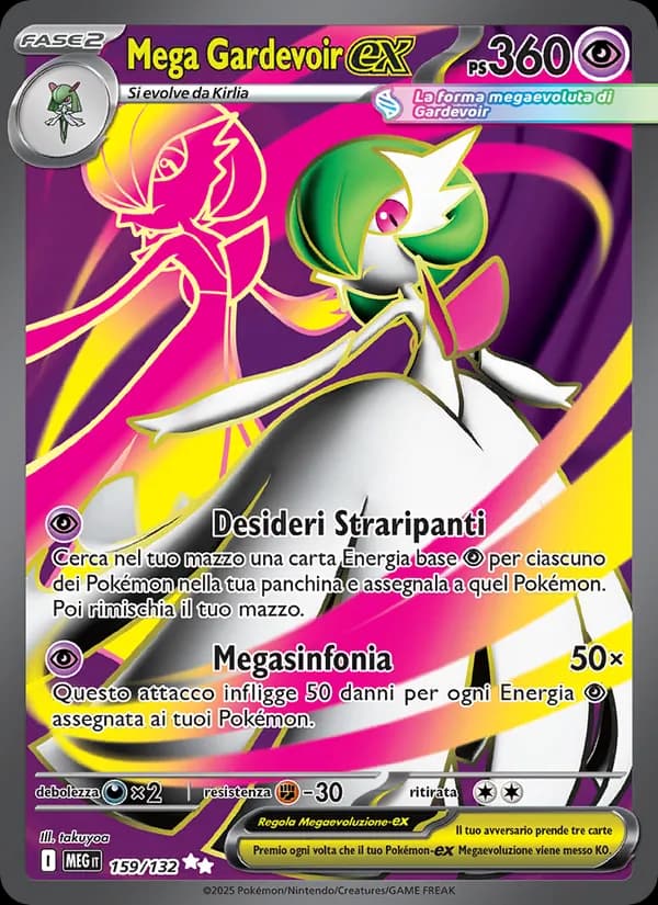 Mega Gardevoir-ex card in Italian