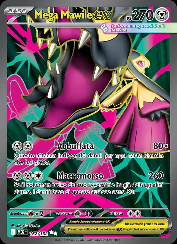 Mega Mawile-ex card in Italian