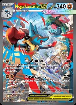 Mega Lucario-ex card in Italian