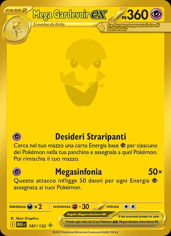 Mega Gardevoir-ex card in Italian