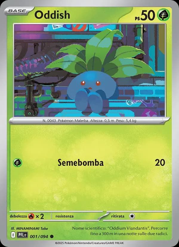 Oddish card in Italian