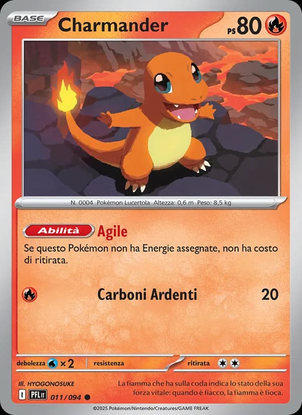 Charmander card in Italian