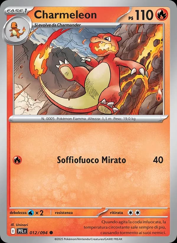 Charmeleon card in Italian
