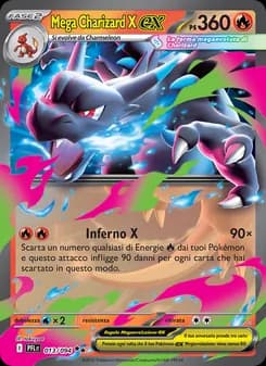 Mega Charizard X-ex card in Italian