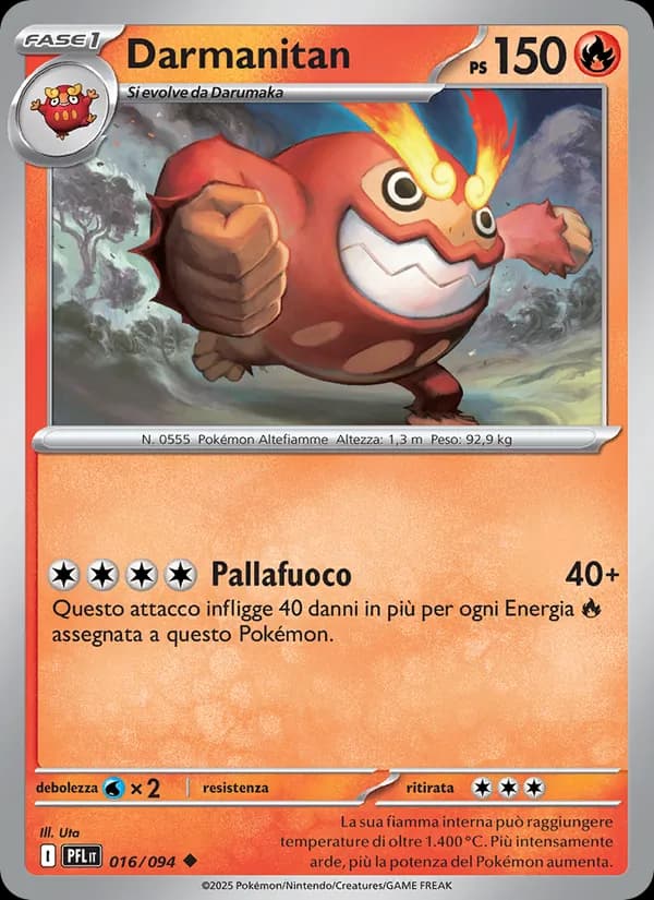 Darmanitan card in Italian