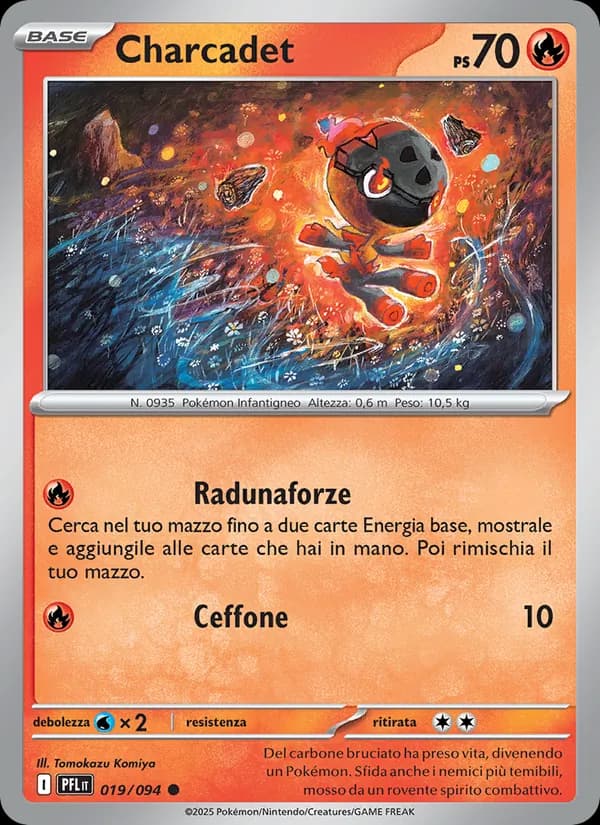 Charcadet card in Italian