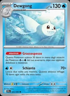 Dewgong card in Italian
