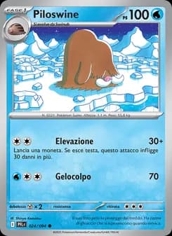 Piloswine card in Italian