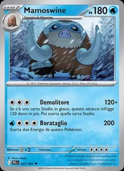 Mamoswine card in Italian