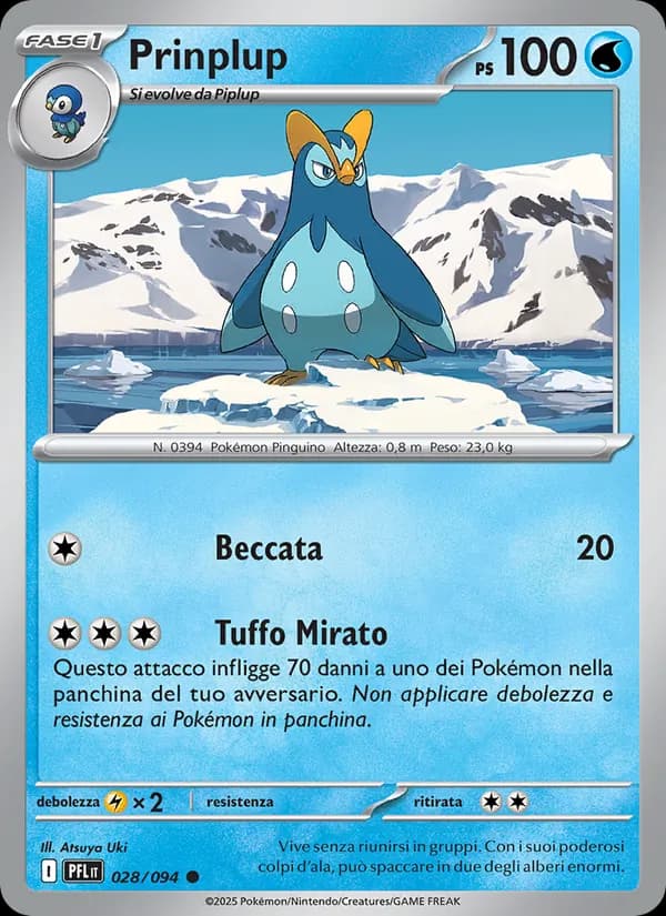 Prinplup card in Italian