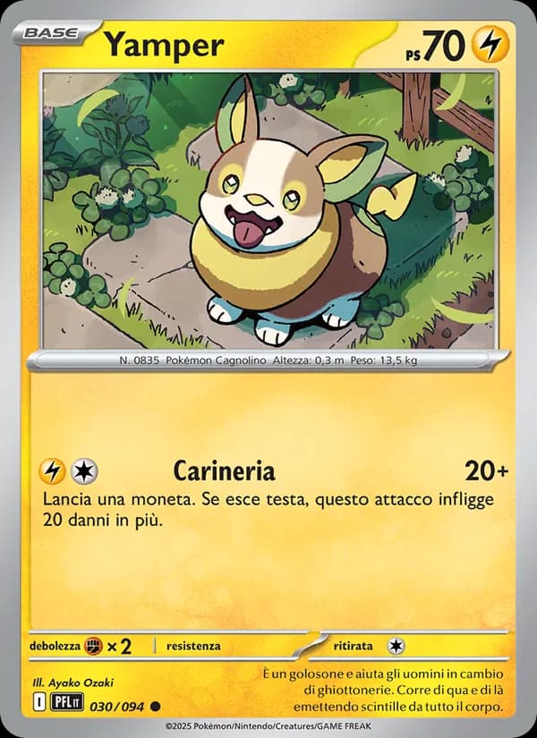 Yamper card in Italian