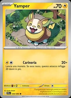 Yamper card in Italian