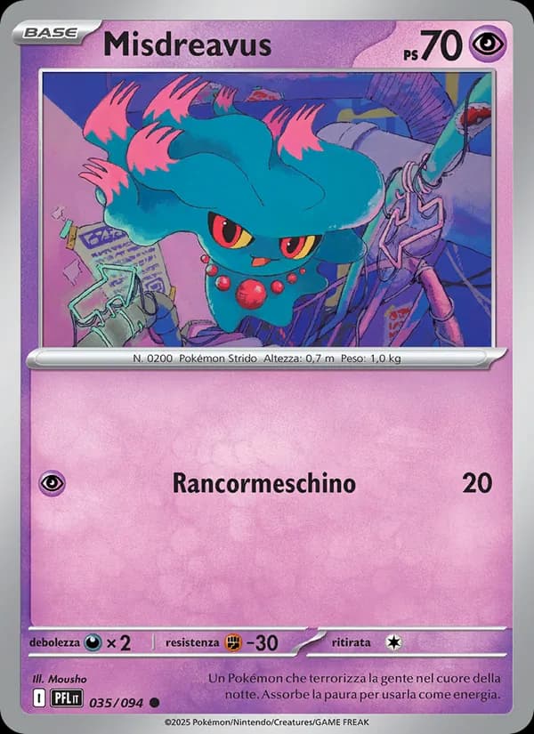 Misdreavus card in Italian