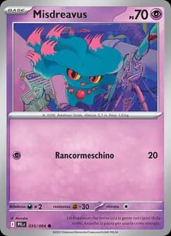 Misdreavus card in Italian