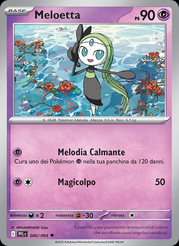 Meloetta card in Italian
