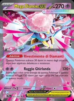Mega Diancie-ex card in Italian