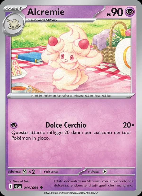 Alcremie card in Italian