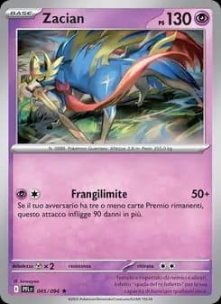 Zacian card in Italian