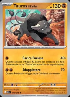 Tauros di Paldea card in Italian