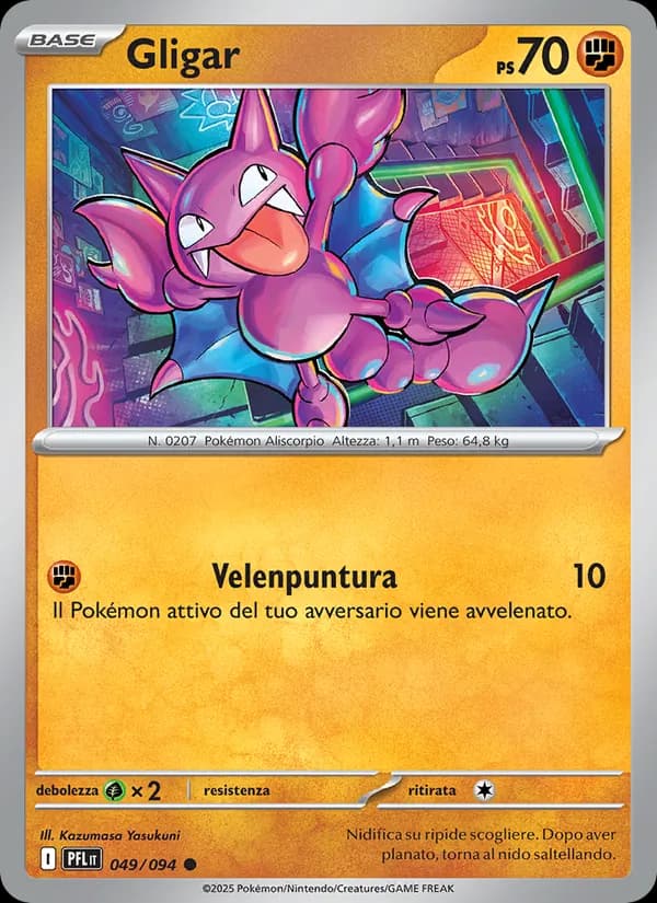 Gligar card in Italian