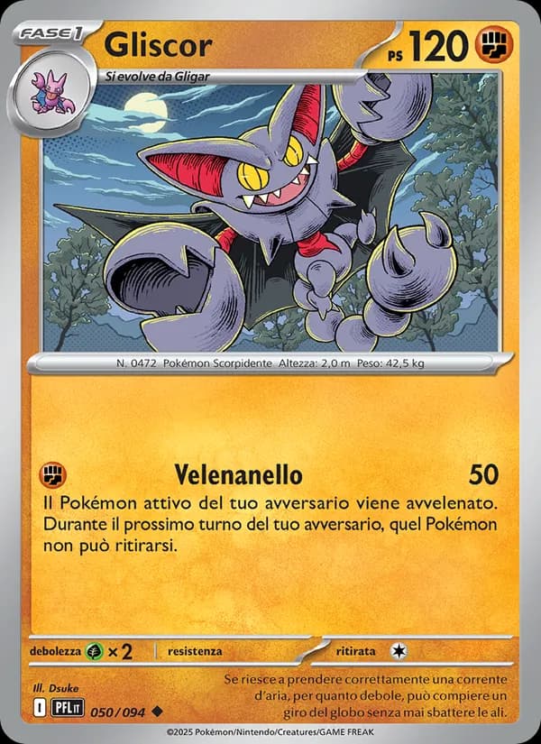 Gliscor card in Italian