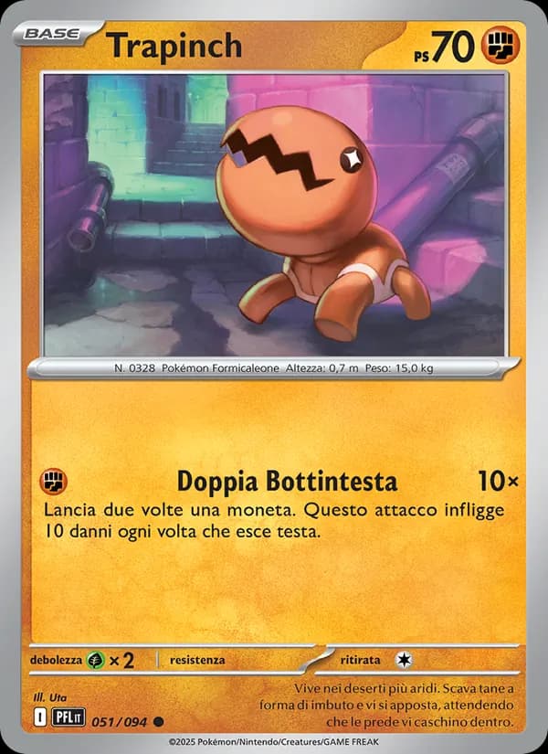 Trapinch card in Italian
