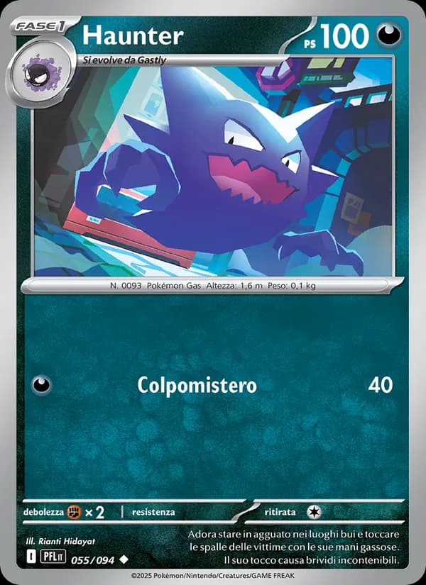 Haunter card in Italian
