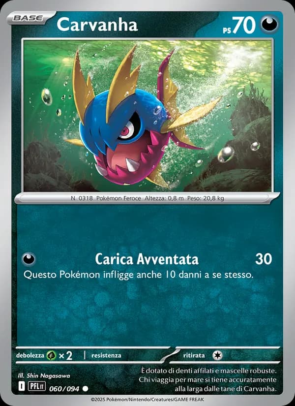 Carvanha card in Italian