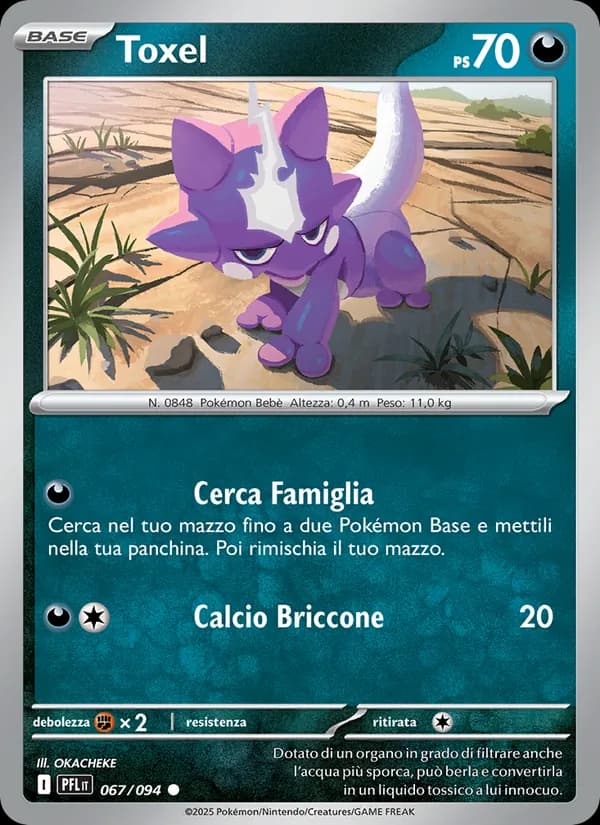 Toxel card in Italian