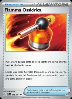 Fiamma Ossidrica card in Italian