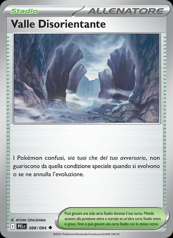 Valle Disorientante card in Italian