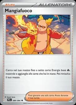 Mangiafuoco card in Italian