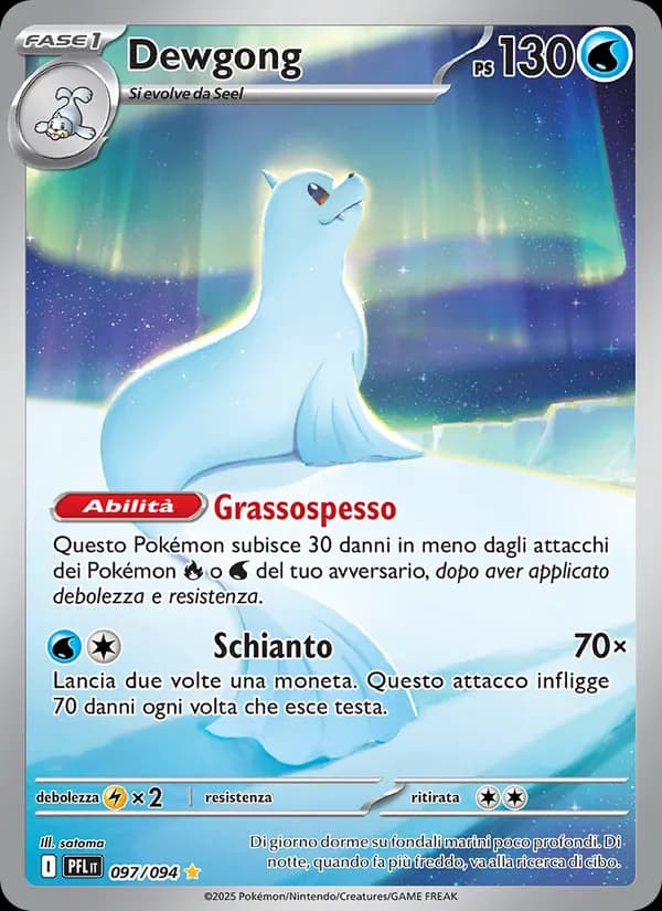 Dewgong card in Italian