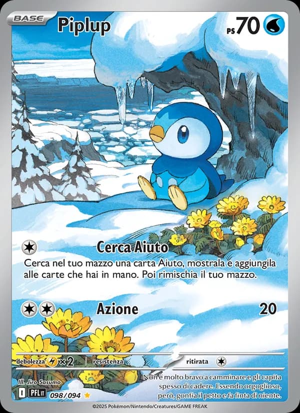 Piplup card in Italian
