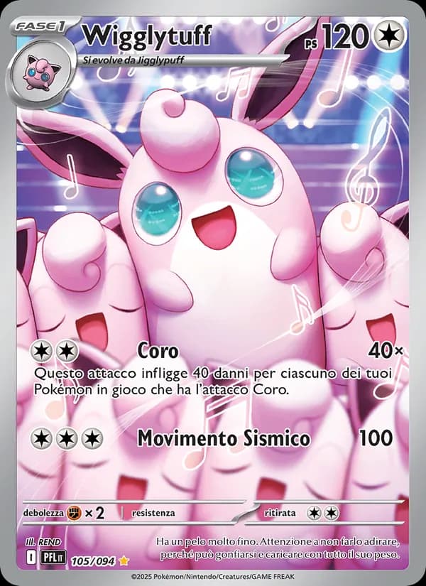 Wigglytuff card in Italian
