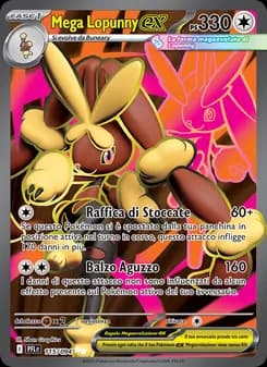 Mega Lopunny-ex card in Italian