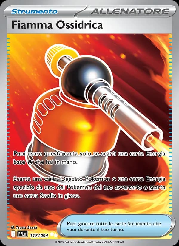Fiamma Ossidrica card in Italian