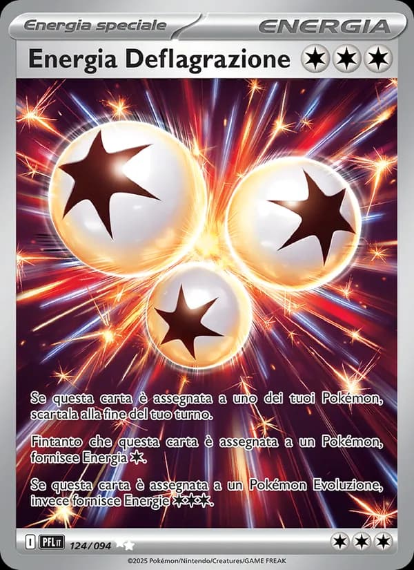 Energia Deflagrazione card in Italian