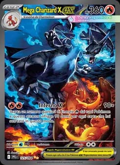 Mega Charizard X-ex card in Italian