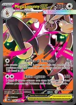 Mega Lopunny-ex card in Italian